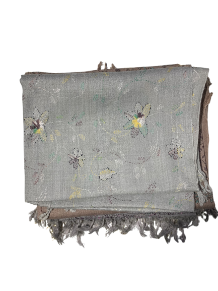 Women’s Wool Shawl – Hand-Embroidered Winter Wrap from Chitral – Gift-Ready